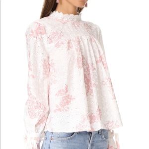 English Factory Top with Tie Detail Sleeves